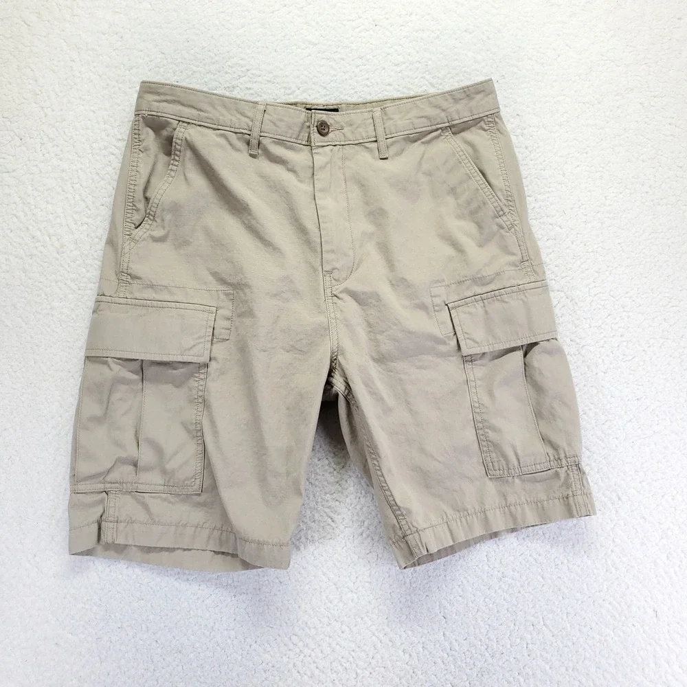 Levi Strauss & Co Mens 34 Cargo Shorts Tan Khaki Ripstop Cotton 23251-0009